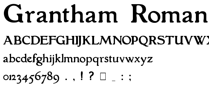 Grantham Roman font